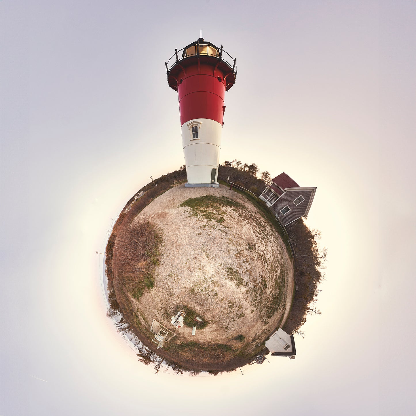 Iconic Cape Cod Lighthouse Art, Nauset Light Print